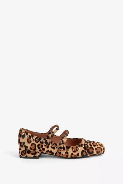 Intentionally Blank Venezuela Double-strap Mary Jane Flats In Brown