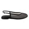 Intentionally Blank Women Anna Mesh Slingback Ballet Flat In Black In Black