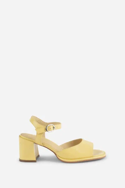 Intentionally Blank Women's Astro Heeled Sandal In Lemon In Yellow