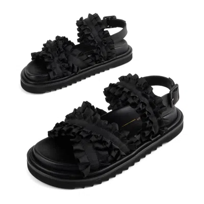 INTENTIONALLY BLANK WOMEN'S BESTFRIEND RIBBON SANDAL- BLACK