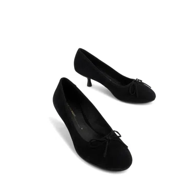 Intentionally Blank Women's Bina Suede Kitten Heel-black