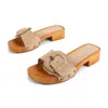Intentionally Blank Mar Suede Clogs Taupe In Brown
