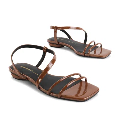 Intentionally Blank Women's Brown Nonfiction Flat Sandal