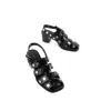 Intentionally Blank Women's Calix Studded Fisherman Heel-black In Black