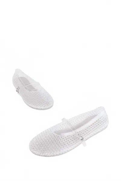 Intentionally Blank Women's Classy Jelly Mary Jane Sandal In Crystal In White