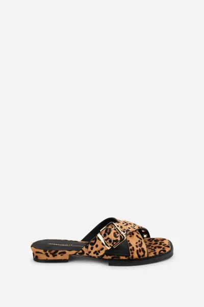 Intentionally Blank Women's Clipz Sandal In Leopard In Multi