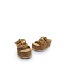 INTENTIONALLY BLANK WOMEN'S COOPER-TWO SUEDE PLATFORM SANDAL-BROWN