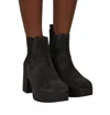 Intentionally Blank Women's Drue Suede Boots In Charcoal In Black