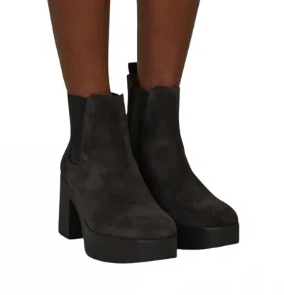 Intentionally Blank Women's Drue Suede Boots In Charcoal