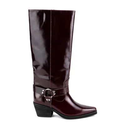 Intentionally Blank Women's Josephine Boot In Maroon In Burgundy