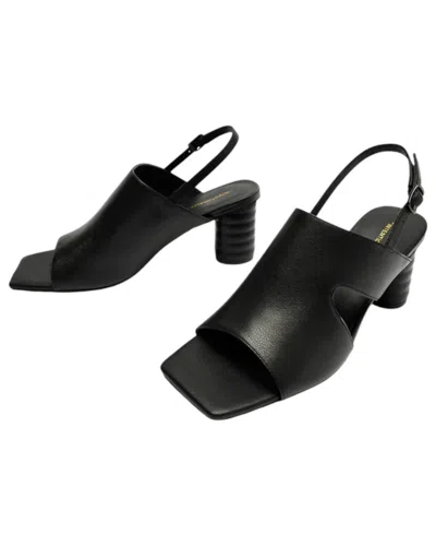 Intentionally Blank Women's Kang Heels In Black Crinkle Patent In Multi