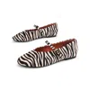 Intentionally Blank Larisa Flats Zebra In Black