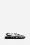 Intentionally Blank Women's Lychee Rope Sandals In Blackwhite In Multi