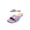 Intentionally Blank Sadie Sandal In Pink/purple