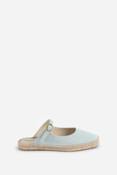 Intentionally Blank Women's Reports Denim Slip On Espadrille In Blue