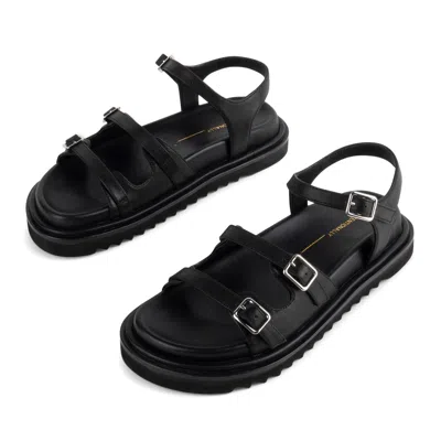 Intentionally Blank Women's Ricoya Leather Sandal- Black