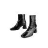 Intentionally Blank Women's Taffy Patent Leather Heeled Boot-black In Black