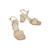 Intentionally Blank Validated Ankle Strap Block Heels In Black