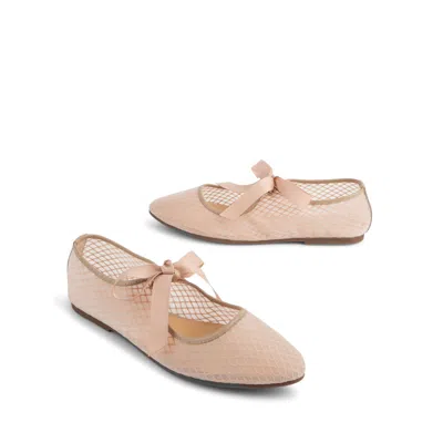 Intentionally Blank Women's Valley Mesh Ballet Flat-neutrals In Black