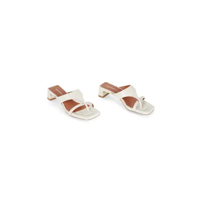 Intentionally Blank Women's White Flume Heeled Sandal
