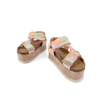 Intentionally Blank Zona Platform Sandals In Beige