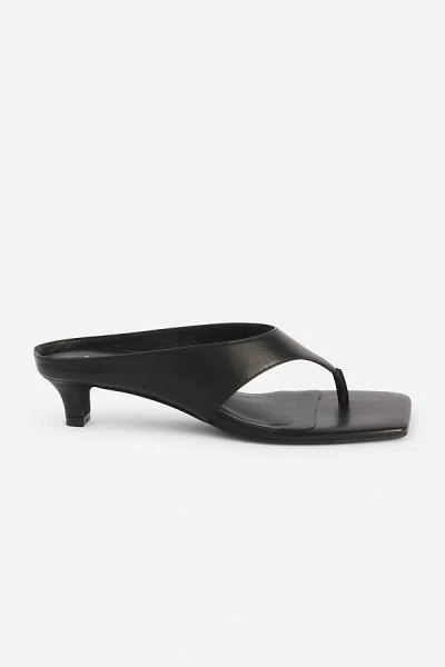 Intentionally Blank Year Ahead Thong Kitten Heels In Black