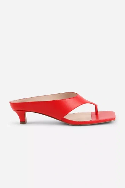 Intentionally Blank Year Ahead Thong Kitten Heels In Red