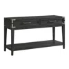 Intercon 52x18 Sofa Table In Weathered Steel