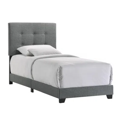 Intercon Addyson Twin Uph Bed In Addyson Gunmetal Fabric
