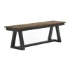 Intercon Backless Bench, 62" In Brushed Brown & Pecan