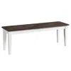 Intercon Bench, Backless W/wood Seat In Gray & White