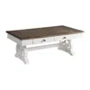 Intercon Coffee Table, 50x28x19 In Rustic White & French Oak