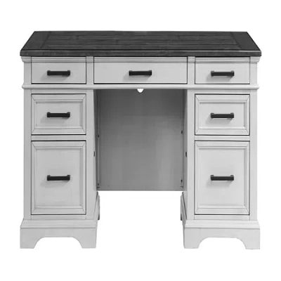 Intercon Incorporated Magnolia 66 Inch Executive Desk In White