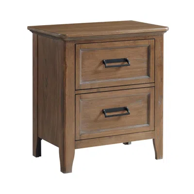 Intercon Nightstand, 2 Drawer In Harvest Brown