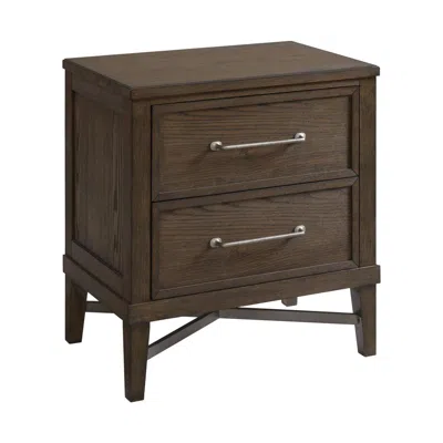 Intercon Nightstand, 2 Drawer In Weathered Vintage Oak