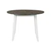 Intercon Table, 42" Drop Leaf In Gray & White