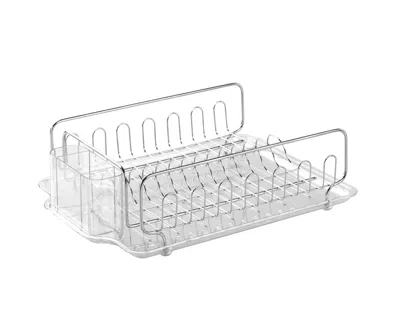 Interdesign Forma Stainless Steel Sink Dish Drainer Rack With Tray Kitchen Drying Rack In No Color