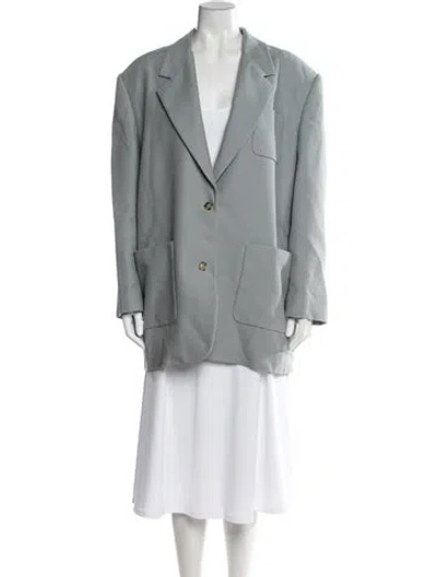 Pre-owned Interior Blazer In Gray