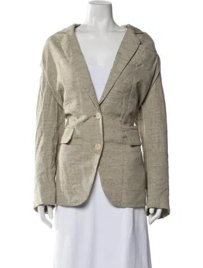 Pre-owned Interior Blazer In Neutrals