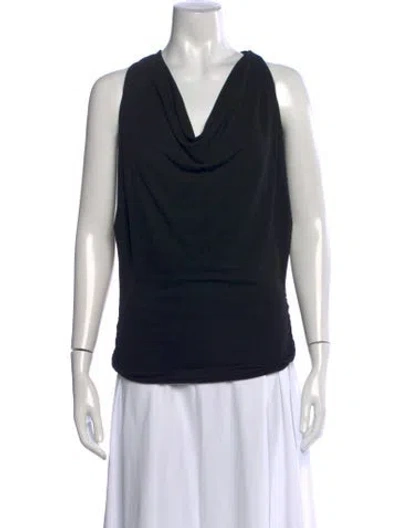 Pre-owned Interior Cowl Neck Sleeveless Top W/ Tags In Black