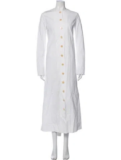 Pre-owned Interior Crew Neck Long Dress In White