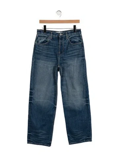 Pre-owned Interior High-rise Wide Leg Jeans In Blue