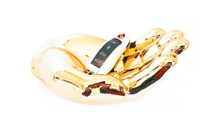 Interior Illusion Plus Interior Illusions Plus Gold Hand Tray Decoration - 7.5" Long