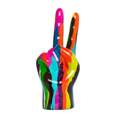 Interior Illusion Plus Interior Illusions Plus Graffiti Peace Sign Tabletop - 9" Tall In Pink