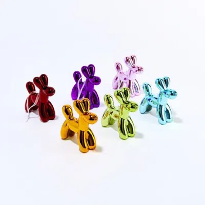 Interior Illusion Plus Interior Illusions Plus Holiday Ceramic Dog Ornaments - 3.25" Tall (6 Pack) In Multi