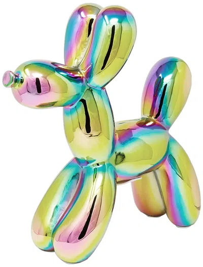 Interior Illusion Plus Interior Illusions Plus Iridescent Ceramic Dog Piggy Bank - 12" Tall In Multi