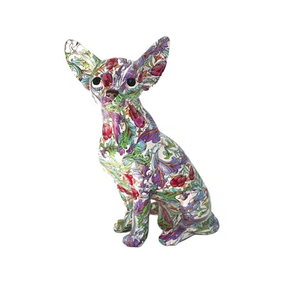 INTERIOR ILLUSION PLUS INTERIOR ILLUSIONS PLUS RETRO FLOWER CHIHUAHUA - 10" TALL