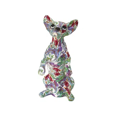 Interior Illusion Plus Interior Illusions Plus Retro Flower Standing Chihuahua - 11.5" Tall In Multi
