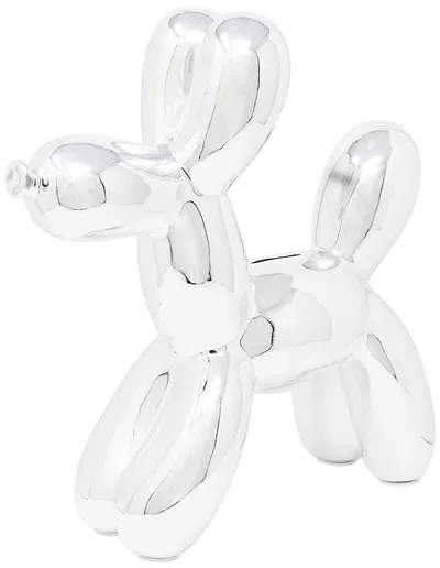 Interior Illusion Plus Interior Illusions Plus Silver Ceramic Dog Piggy Bank - 12" Tall In White