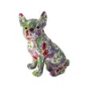 Interior Illusion Plus Interior Illusions Plus Sitting Retro Flower French Bulldog Ears Up Dog - 8" Tall
